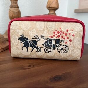 Coach Lunar New Year Boxy Cosmetic Case Ox And Carriage